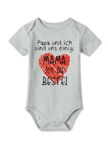 BesserBay Baby Body - Mama Mutter Grau 3-6M von BesserBay