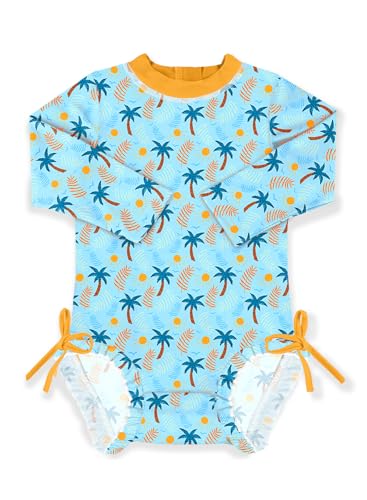 BesserBay Baby Mädchen Rash Guard Einteiliger UPF 50+ Schnelltrocknend Badeanzüge Kokosnussbaum 24-36 Monate von BesserBay