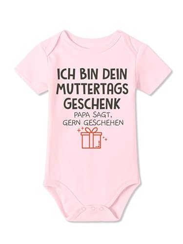 BesserBay Baby Unisex Strampler Muttertagsgeschenk Muttertag Beste Geschenk Rosa Kurzarm Body 3-6 Monate von BesserBay