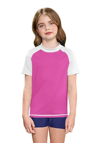 BesserBay Badeshirt Kurzarm UV-Schutz Kinder Schwimmanzug Kurze Ärmel Rash Guard 110 von BesserBay