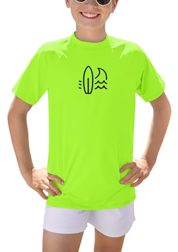 BesserBay Jungen Kinder Druck Badeshirt UV Shirt Blau Grün Kurzarm Swimsuit Bademode Rashguard 160 BesserBay Jungen Kinder Druck Badeshirt UV Shirt Blau Grün Kurzarm Swimsuit Bademode Rashguard 160 von BesserBay
