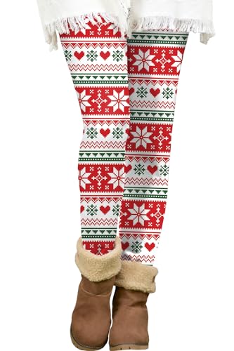 BesserBay Weihnachten Damen Innenfleece Leggings Warm Teddy High Waist Winterleggings S von BesserBay