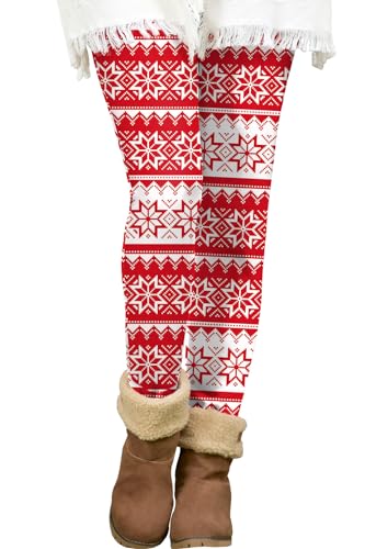 BesserBay Weihnachten Damen Innenfleece Leggings Warm Teddy Hohe Taille Winterleggings S von BesserBay