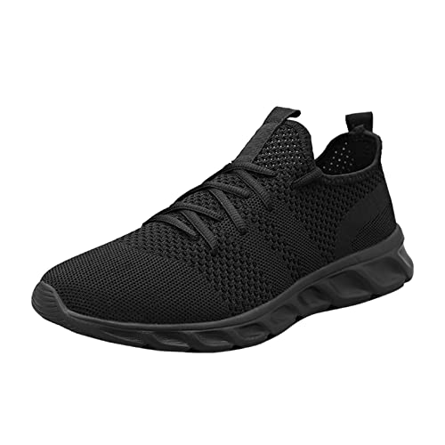 Herren Laufschuhe Sneakers Turnschuhe Sportschuhe Fashion Leichtgewichts Atmungsaktiv Walkingschuhe Freizeit Outdoor Fitness Jogging Schwarz 47 EU von Bessiboog