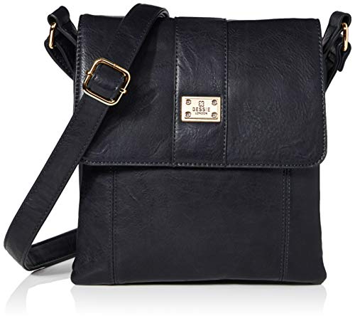 Bessie London Damen Crossbody-Umhängetasche, Schwarz von Bessie London