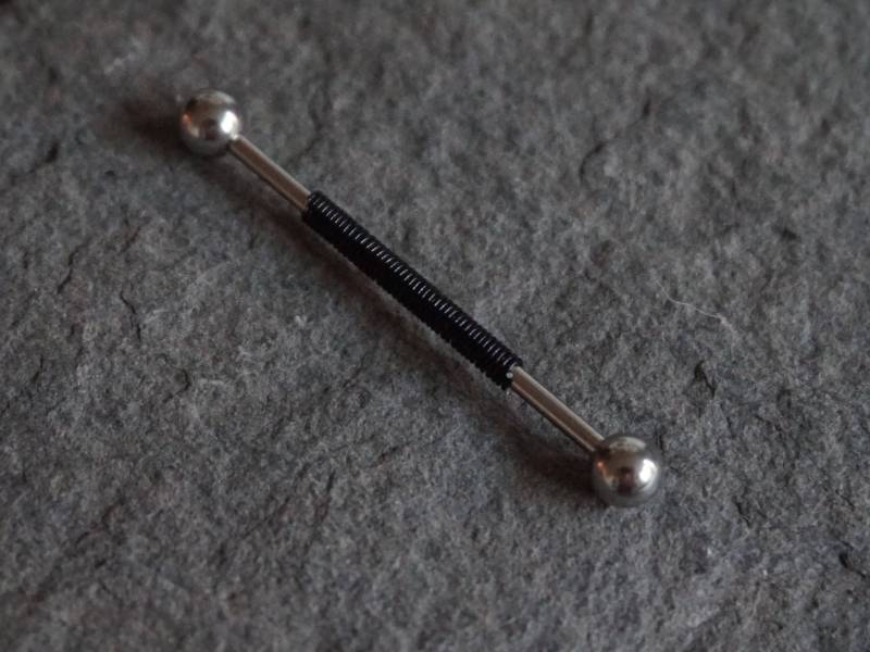 Industrial Barbell Schmuck, Piercing, Gerüst Körperschmuck, Silber von BessiesBodyJewellery