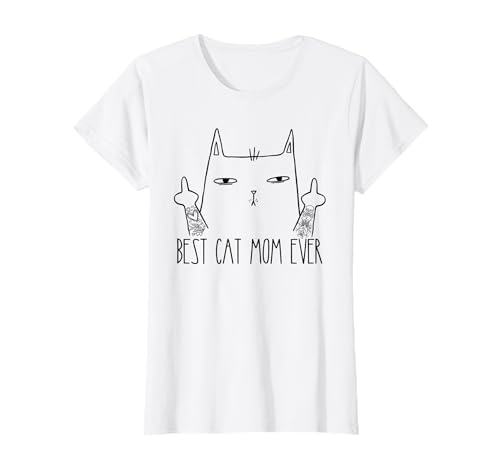 Best Cat Mom Ever Damen Katzen T-Shirt Best Cat Mom Ever Damen Katzen T-Shirt von Best Cat Mom Ever Katzen Kleidung Damen