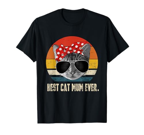 Best Cat Mum Ever Vintage Retro Katze Mama Katze Mutter T-Shirt Best Cat Mum Ever Vintage Retro Katze Mama Katze Mutter T-Shirt von Best Cat Mum Ever BW T-Shirts