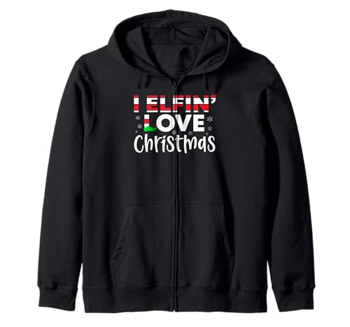 I Elfin' Love Christmas — Lustiges Elfenfest, Weihnachten, Herren und Damen Kapuzenjacke von Best Christmas Designs