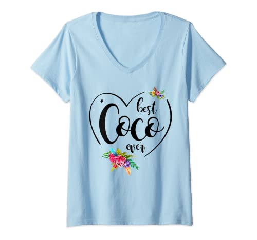 Damen Die beste Coco aller Zeiten - Coco T-Shirt mit V-Ausschnitt Damen Die beste Coco aller Zeiten - Coco T-Shirt mit V-Ausschnitt von Best Coco Apparel