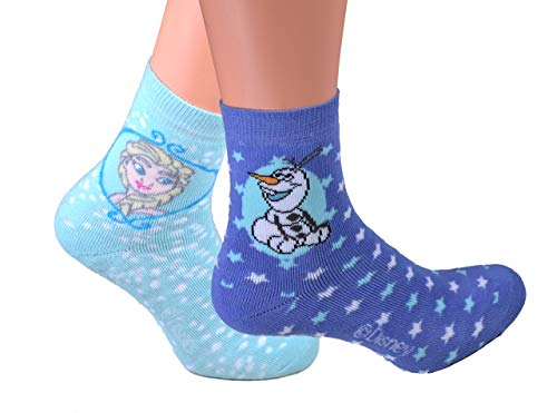 Best Deal Market 4er Pack Disney ABS Socken Gr. 35/38 Eiskönigin Olaf Eis Frost geburtstag 3 jahre mädchen strümpfe anna Elsa sachen für mädchen socken anti rutsch von Best Deal Market