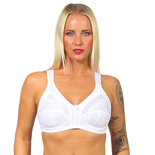 Best Deal Market 80 D Funktioneller BH mit hohem Mittelsteg Weiss, perfekte Passform, Grössen 75 bis 95 Cups B bis DD lieferbar, super Halt auch für grössere Cups von Best Deal Market