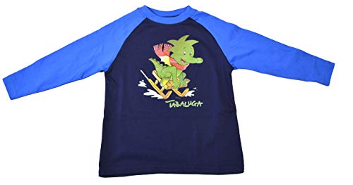 Tabaluga T-Shirt Langarm Dunkelblau/Hellblau Gr. 110 t Shirt Kinder t Shirt mädchen tabaluga Langarm Shirt Kinder t Shirt Jungen von Best Deal Market