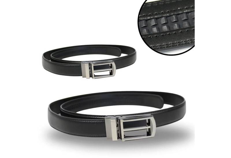 Best Direct® Hüftgürtel Exact Belt (Spar-Set, 1er oder 2er Pack) Gürtel ohne Löcher, 80 bis 120 cm, braun & schwarz von Best Direct®