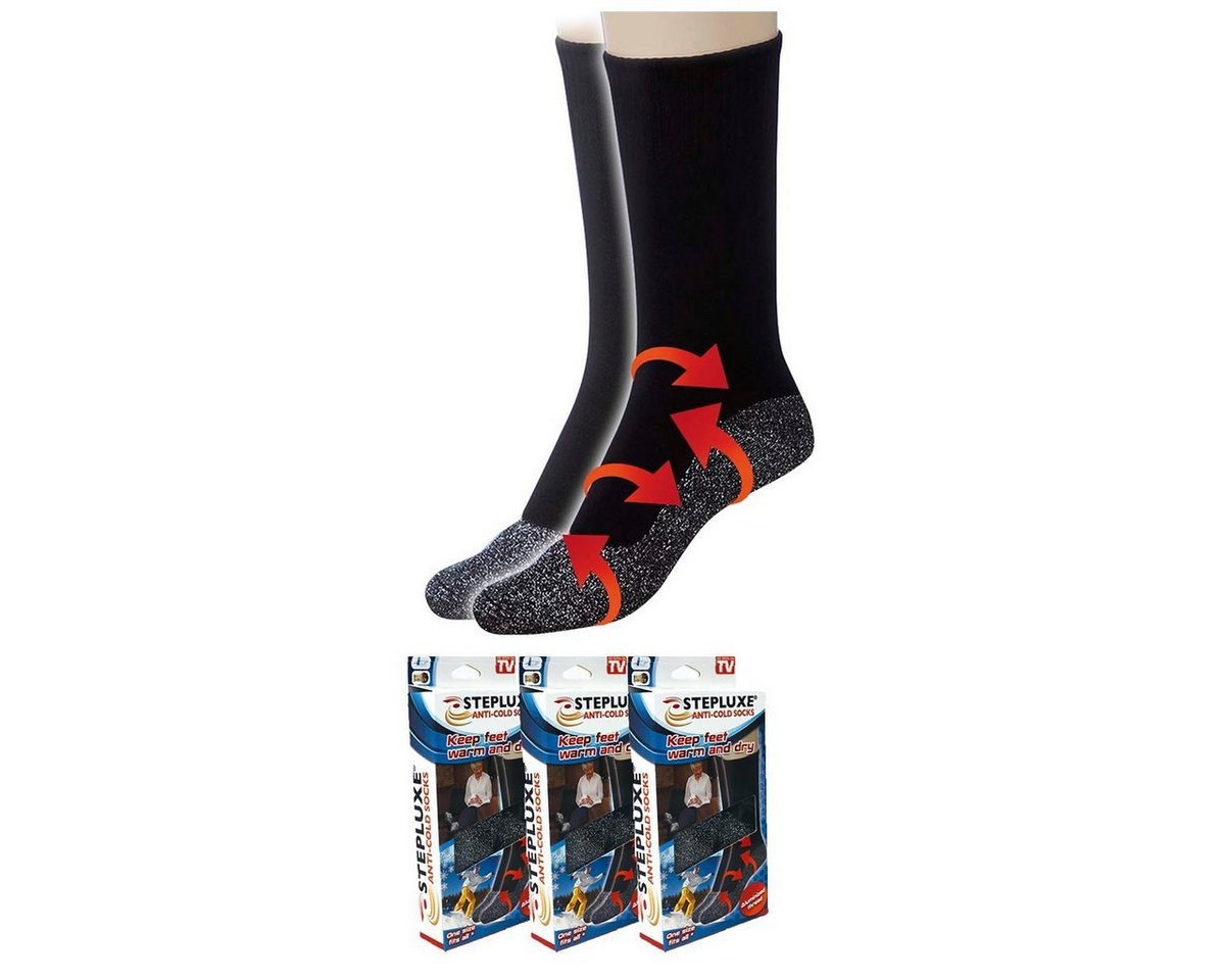 Best Direct® Thermosocken Stepluxe® Anti Cold Socks (Spar-Set, 3-Paar, 3er, 6er oder 12er Pack) unisex Thermosocken mit Aluminiumfaser, trocken und warm von Best Direct®