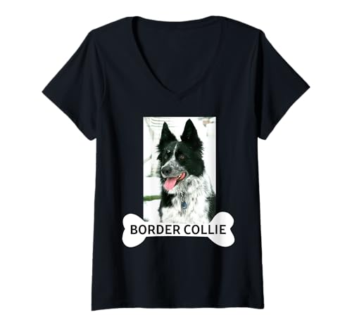 Damen Border Collie Dog Champion Herder T-Shirt mit V-Ausschnitt Damen Border Collie Dog Champion Herder T-Shirt mit V-Ausschnitt von Best Dog design Apparel Company