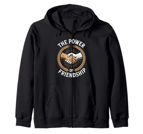 Humorvoller Spruch The Power of Friendship Handshake Women Me Kapuzenjacke Humorvoller Spruch The Power of Friendship Handshake Women Me Kapuzenjacke von Best Friends Quote Unity Loyalty Bond Humor Joke
