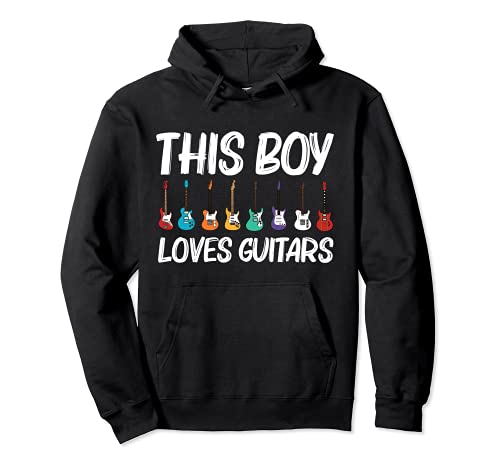 Coole Gitarre Geschenk für Jungen Kinder Akustik Gitarristen Band Musik Pullover Hoodie von Best Guitar Player Instrument Musician Accessories