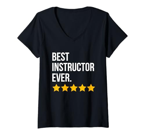 Damen Bester Lehrer Aller Zeiten Tutor Lustiger Lehrer T-Shirt mit V-Ausschnitt Damen Bester Lehrer Aller Zeiten Tutor Lustiger Lehrer T-Shirt mit V-Ausschnitt von Best Instructor Ever Apparels