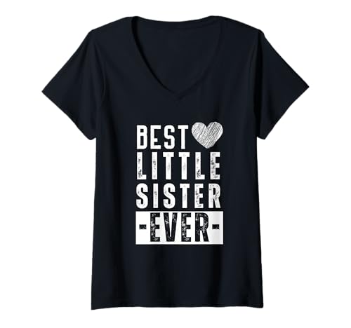 Damen Beste kleine Schwester Aller Zeiten T-Shirt mit V-Ausschnitt Damen Beste kleine Schwester Aller Zeiten T-Shirt mit V-Ausschnitt von Best Little Sister Ever Arts