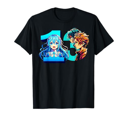 Anime-T-Shirt zum 13. Geburtstag, Dreizehnter Geburtstag, für Jungen und Mädchen, Manga T-Shirt von Best Manga and Anime Birthday Apparel