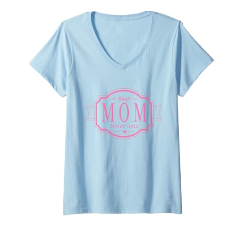 Damen Beste Mutter seit 1964 Mama 1964 Geboren 1964 Geburtstag Mama T-Shirt mit V-Ausschnitt von Best Mom Since 1964