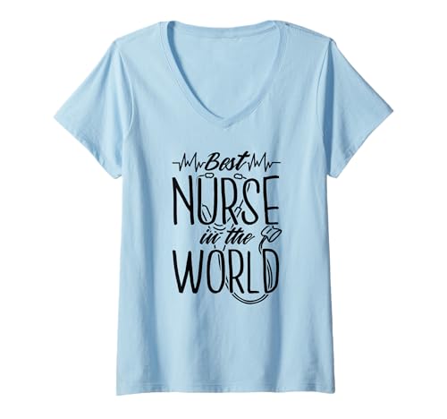 Damen Nurse Funny - Beste Krankenschwester der Welt T-Shirt mit V-Ausschnitt Damen Nurse Funny - Beste Krankenschwester der Welt T-Shirt mit V-Ausschnitt von Best Nurse In The World