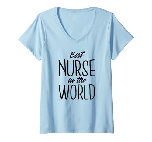 Damen Nurse Funny - Beste Krankenschwester der Welt T-Shirt mit V-Ausschnitt Damen Nurse Funny - Beste Krankenschwester der Welt T-Shirt mit V-Ausschnitt von Best Nurse In The World