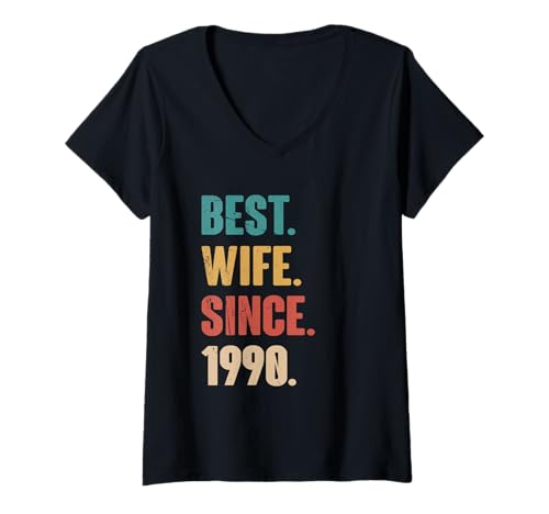 Damen Beste Ehefrau seit 1990-33. Hochzeitstag Epic 33 Year T-Shirt mit V-Ausschnitt Damen Beste Ehefrau seit 1990-33. Hochzeitstag Epic 33 Year T-Shirt mit V-Ausschnitt von Best Wife Since 1990