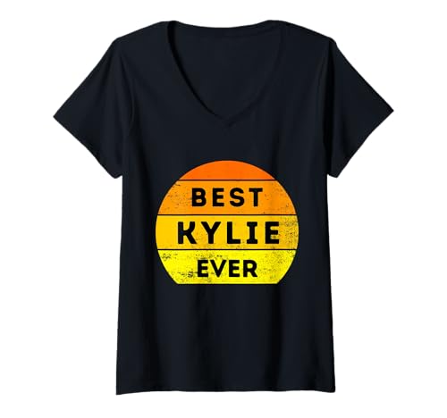 Damen Beste Kylie Aller Zeiten T-Shirt mit V-Ausschnitt von Best name ever best Kylie ever