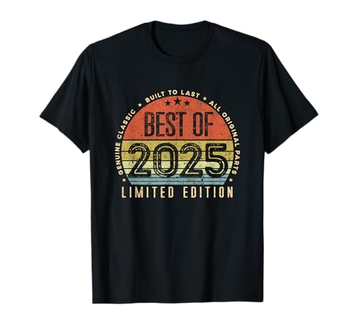 Vintage 2025 Limited Edition Retro Best of 2025 Herren Damen T-Shirt von Best of 2025 Vintage Edition Classic Born in 2025