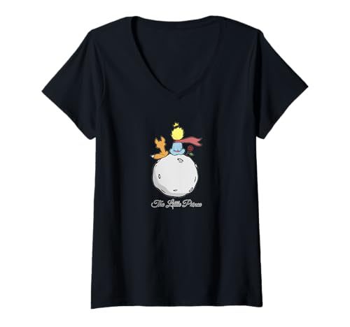 Damen Der kleine Prinz T-Shirt mit V-Ausschnitt von Best sellers books apparel