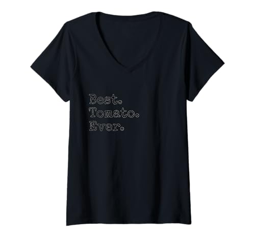 Damen Best. Tomate Aller Zeiten. T-Shirt mit V-Ausschnitt von Best. Tomato. Ever.