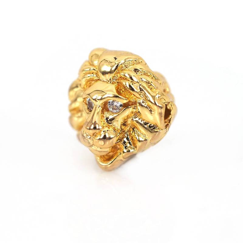 3D Tier Kopf Perlen, Micro Pave Cz Löwe Charme Spacer Perlen Für Männer Armband Diy Schmuck Machen 10 X 10mm von BestBeaded