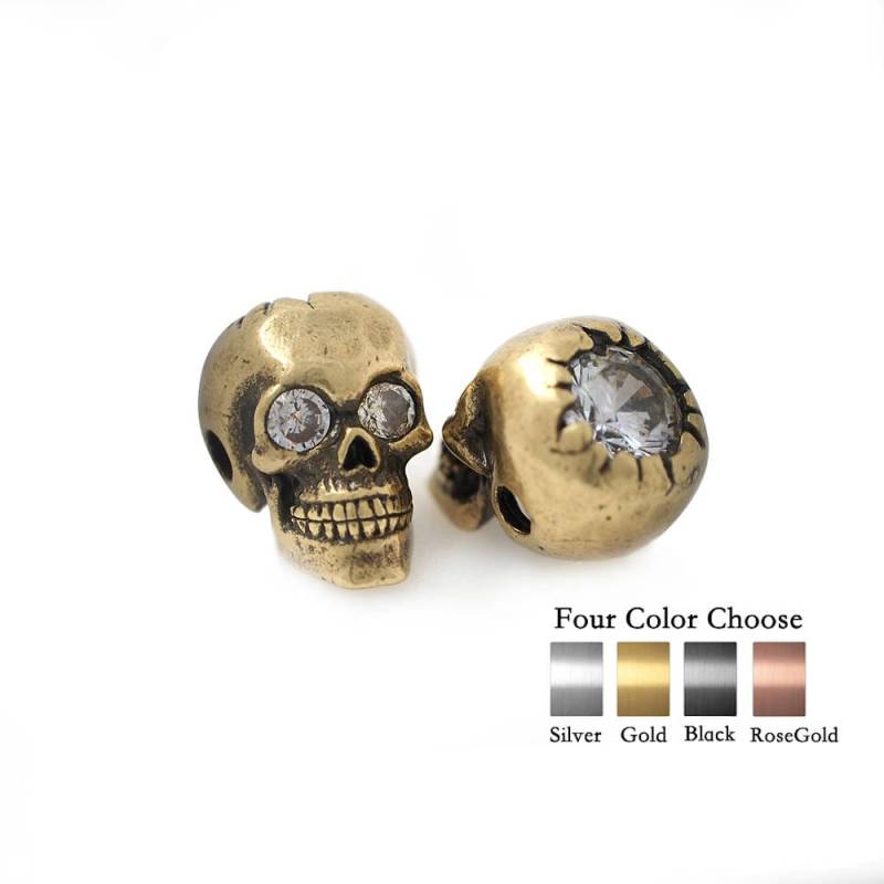 Charme Schädel Kopf Perlen, Antiken Stil Punk Skull Perle Für Männer Original Armband Diy Schmuck Machen 9x12mm von BestBeaded