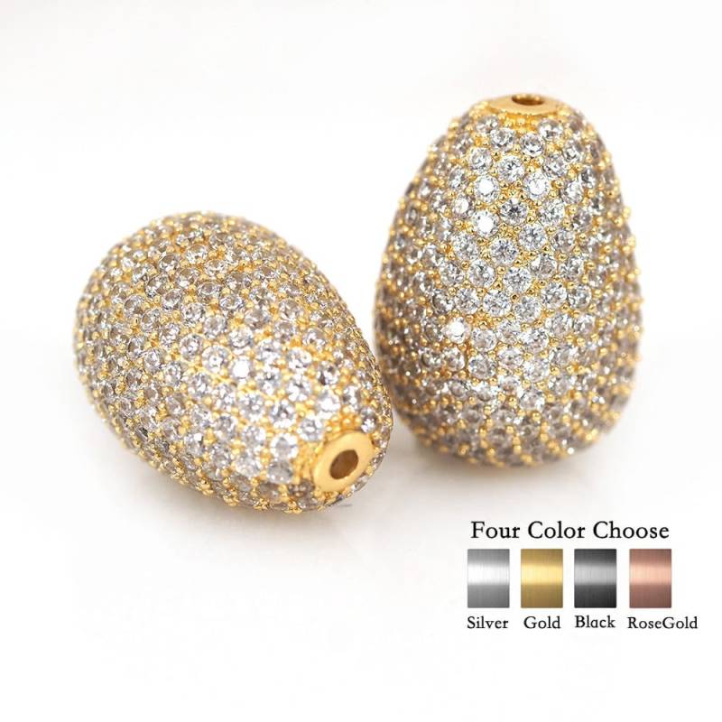 Micro Pave Cz Taube Ei Spacer Perlen Oval Form Männer Armband Charms Perle Diy Schmuck Erkenntnisse 21 X 14 Mm 1Pcs von BestBeaded