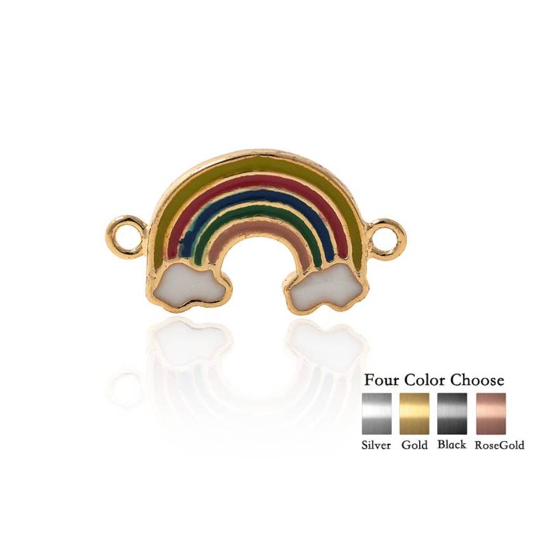 Regenbogen Charms Armband Connector Für Baby/Mädchen Schmuck Handgefertigt 14x8mm 1 Pcs von BestBeaded