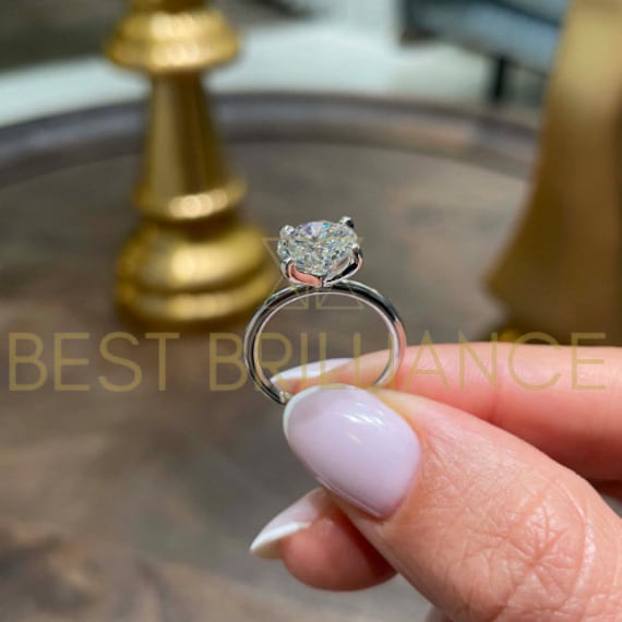 Dainty Beauty 2 Ct Single Real Diamond Promise Ring Farbe E Vs2 von BestBrilliance