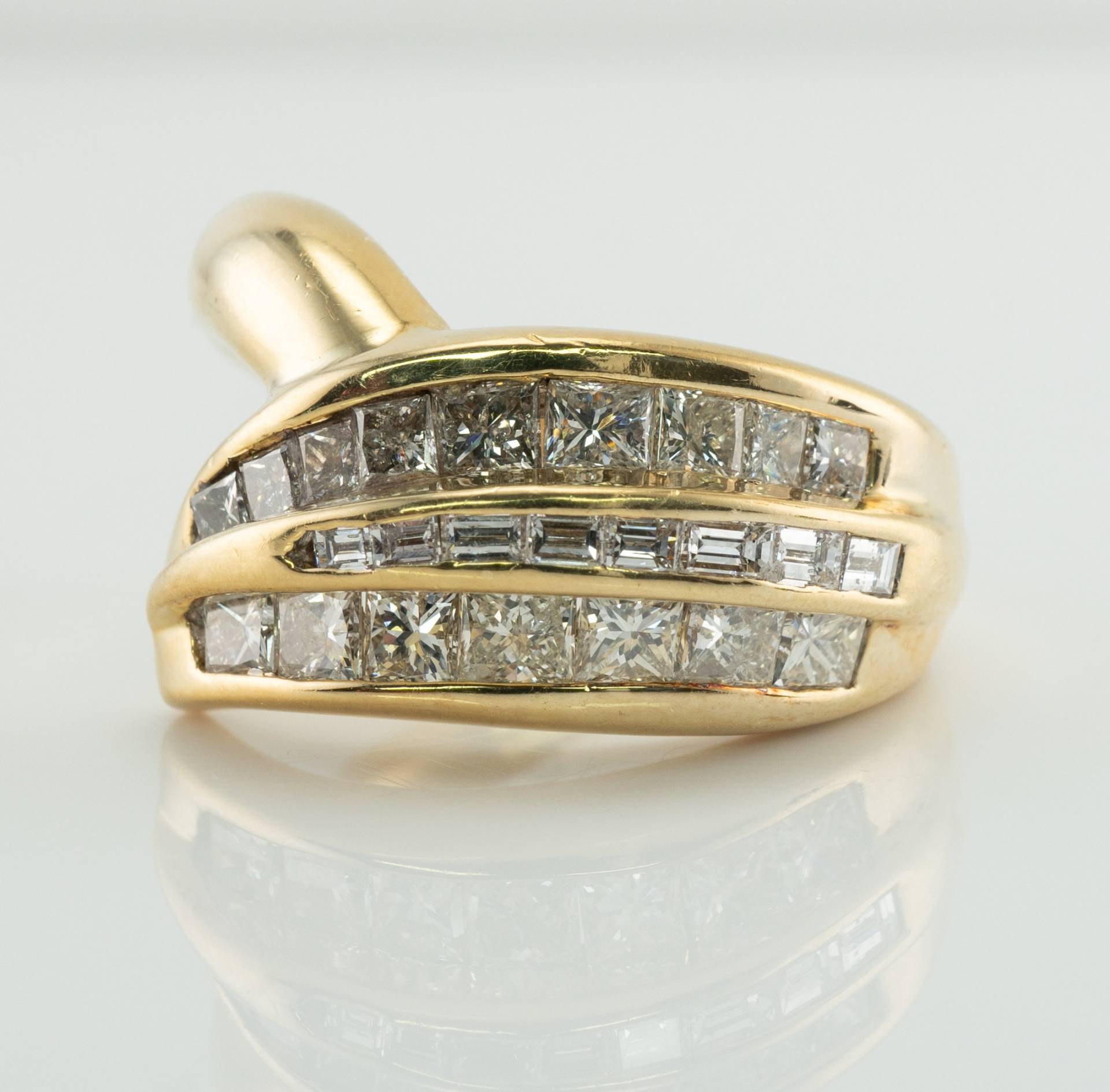 Diamantring, Kuppel 18K Goldband 2, 09 Tdw von BestEstateJewelry