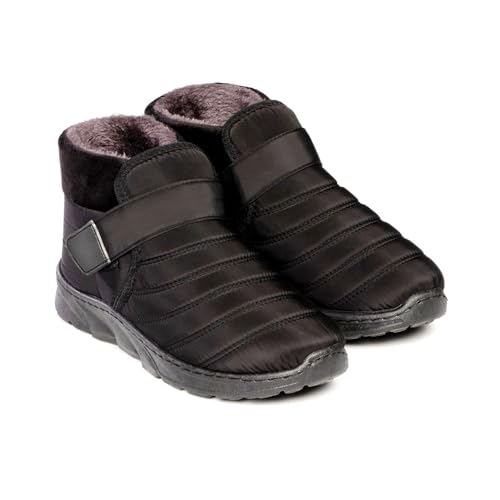 BestMarket.TV Warme Stiefeletten Comfort Nord - Wasserdicht, für rutschige Oberflächen (Schwarz, EU Schuhgrößensystem, Erwachsene, Herren, Numerisch, M, 43) von BestMarket.TV