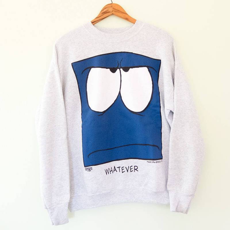 90Er Vintage Freeze Ny "Whatever' Sweatshirt Grösse L New York Fruit Of The Loom 1996 Face Offs von BestOnlyVintage