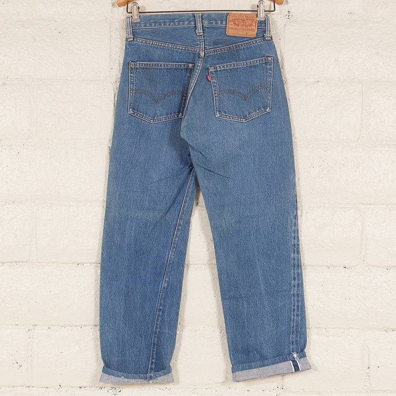 Vintage 80Er Jahre Levis 501 Rote Linie Denim Jeans Größe 29 X 27 Selvedge Made in Usa Lasche Levi Strauss von BestOnlyVintage