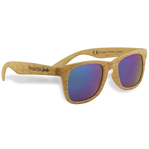 Havana Club Verde Sonnenbrille in Holzoptik, braun - Klassische Unisex-Sonnenbrille mit UV400-Schutz und verspiegelten Gläsern Havana Club Verde Sonnenbrille in Holzoptik, braun - Klassische Unisex-Sonnenbrille mit UV400-Schutz und verspiegelten Gläsern von BestPlug