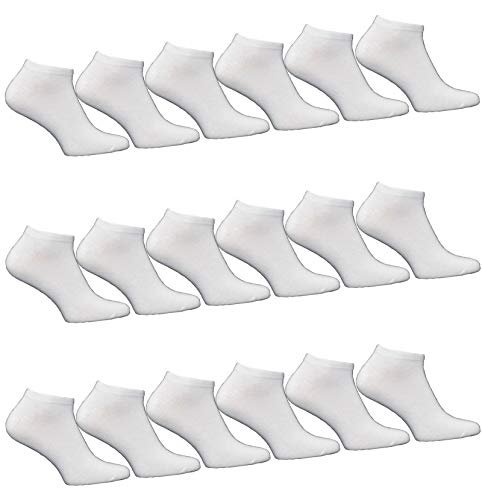 12 Paar Herren Sneaker Socken (39-42 | Herren, Weiß 12 Paar) von BestSale247