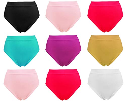 BestSale247 10 Stück Damen Mikrofaser Slips Unterwäsche Taillenslips (48-50, Farbmix / 10 Stück) von BestSale247