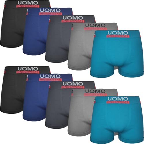 BestSale247 10er Pack Herren Boxershorts Mikrofaser Seamless Uomo Unterhosen Unterwäsche Sport Boxer Shorts Unterhosen Retro Trunks (10er Pack / 9201, XL-XXL) von BestSale247