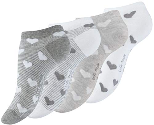 BestSale247 8 Paar Damen Sneaker Socken Füßlinge Baumwolle (8 Paar/Grau, 35-38) von BestSale247