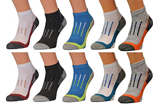 BestSale247 12 Paar Herren Sport Freizeit Sneaker Socken Füßlinge Baumwolle (12 Paar | Farbmix, 39-42) von BestSale247