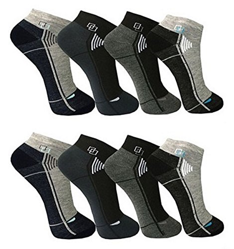 BestSale247 12 Paar Herren Sport Freizeit Sneaker Socken Füßlinge Baumwolle (Muster 4, 43-46) von BestSale247