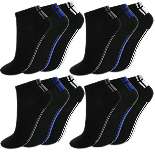 BestSale247 12 Paar Herren Sport Freizeit Sneaker Socken Füßlinge Baumwolle (Muster 8, 39-42) von BestSale247